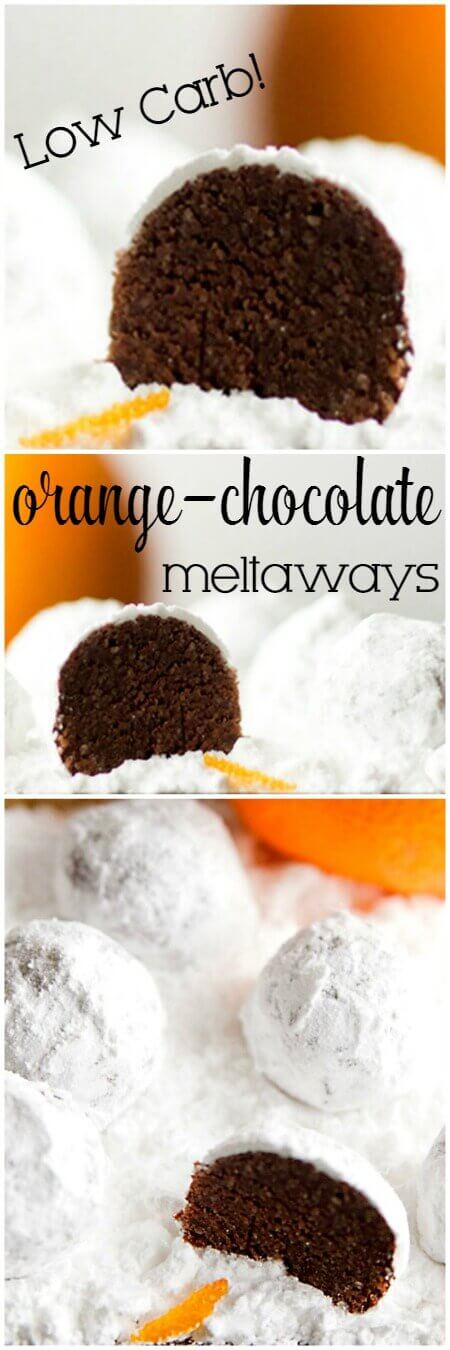 Chocolate Orange Low Carb Snowball Cookies