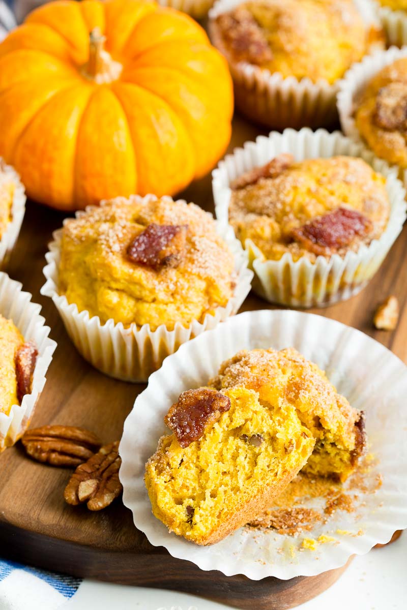 Pumpkin Muffins with Bacon Streusel